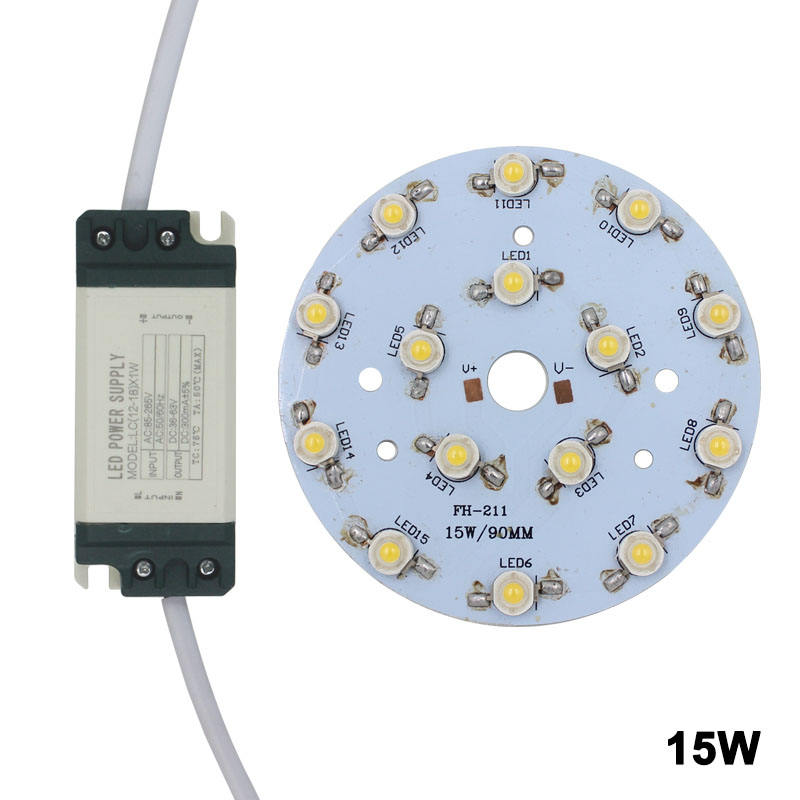Conductor plástico de la fuente de alimentación de la cáscara del panel LED del tablero del microprocesador del poder más elevado de la estrella de la luz del punto del bulbo de 24W LED