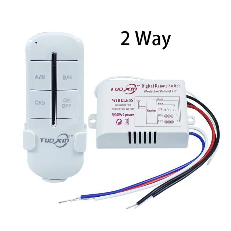 Drahtlose Fernbedienung Schalter Smart Home Kristall Lampe Segment Controller 3-weg Digital LED Licht Digital Schalter Großhandel
