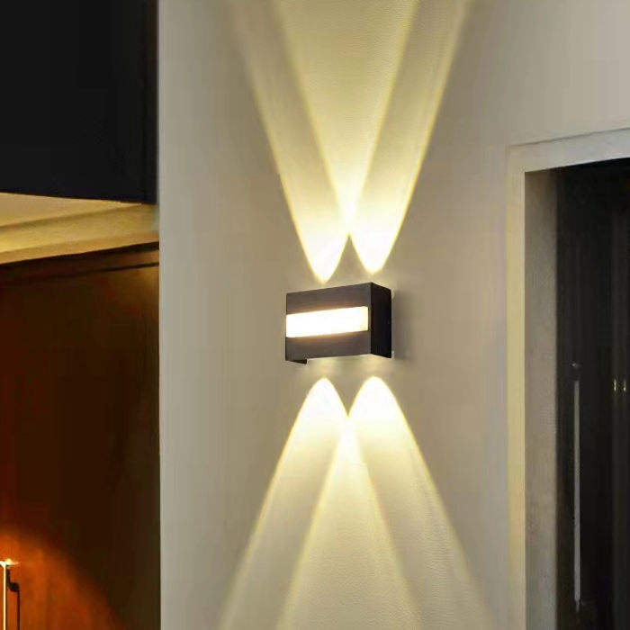Tira de luz impermeable para Panel de pared, luces de pared de jardín de lujo, iluminación de montaje en pared, paisaje de aluminio, jardín al aire libre