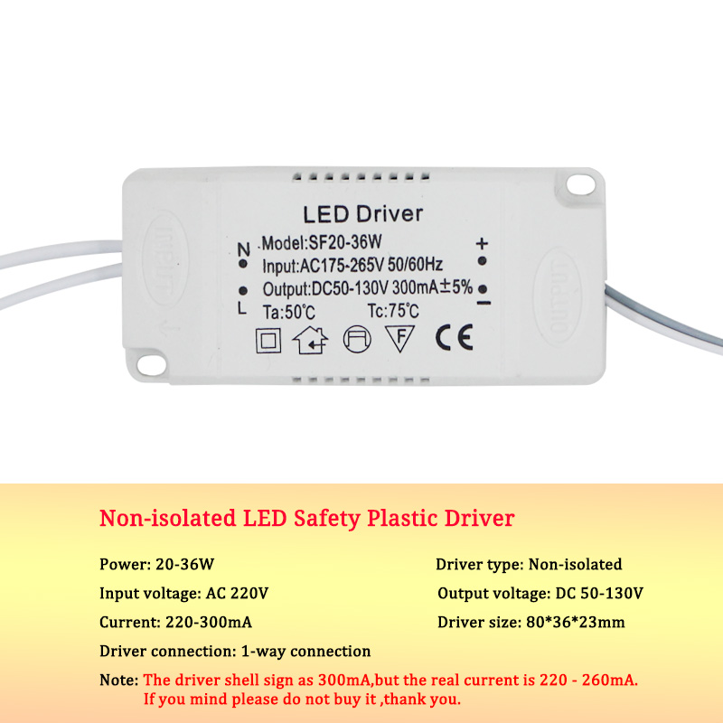 8–120 W LED-Treiber-Netzteil für AC220 V, nicht isolierender Transformator, Deckenleuchte, Ersatz-Glühbirnen-Chip