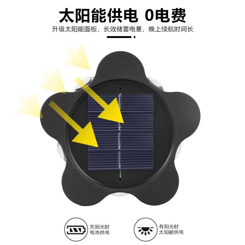 Forma de flor de lámpara solar