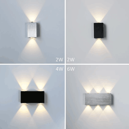 Lámpara de pared rectangular