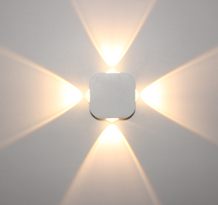 Wasserdichte IP65 4W LED-Wandleuchte für den Außenbereich, Aluminium-Wandleuchte, Garten-LED-Wandleuchte