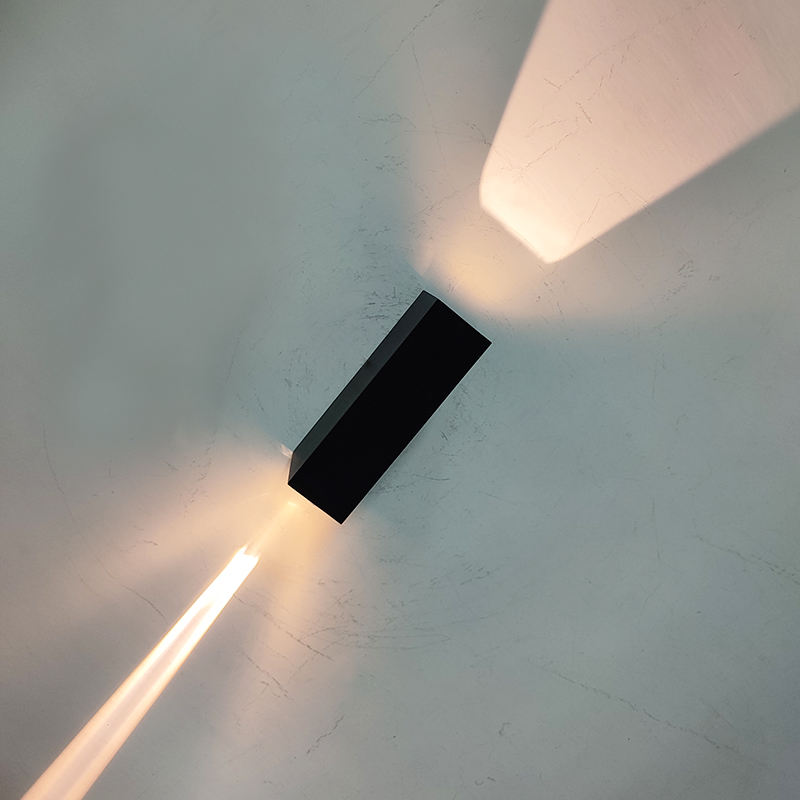6W Black Beam Moderne Wandleuchte Außenbeleuchtung Indoor Wasserdichte LED-Lampe Wohnzimmer Gang Park Landschaft Garten Licht