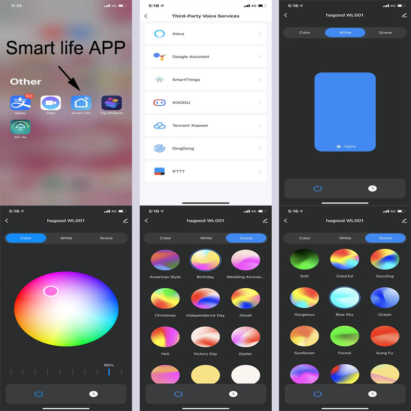 LED-Licht-App-Steuerung