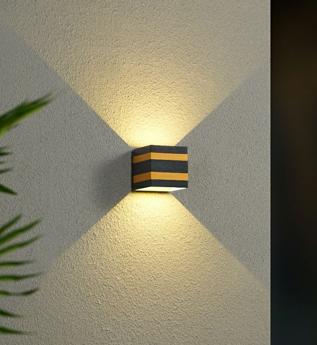 Lámparas de exterior 10W Led Luz de pared Ip65 Negro Decorativo Porche Jardín Hogar Bombillas impermeables Aluminio moderno para hornear