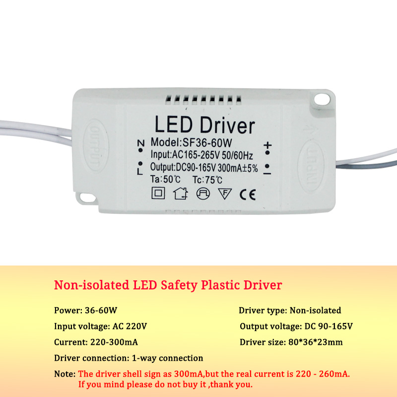 8–120 W LED-Treiber-Netzteil für AC220 V, nicht isolierender Transformator, Deckenleuchte, Ersatz-Glühbirnen-Chip