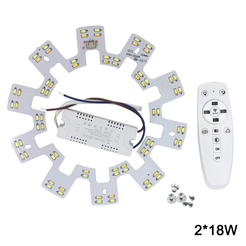 5730 SMD LED iluminación de techo 2.4G WIFI control de conexión de teléfono móvil control remoto para sala de estar cocina luz de techo