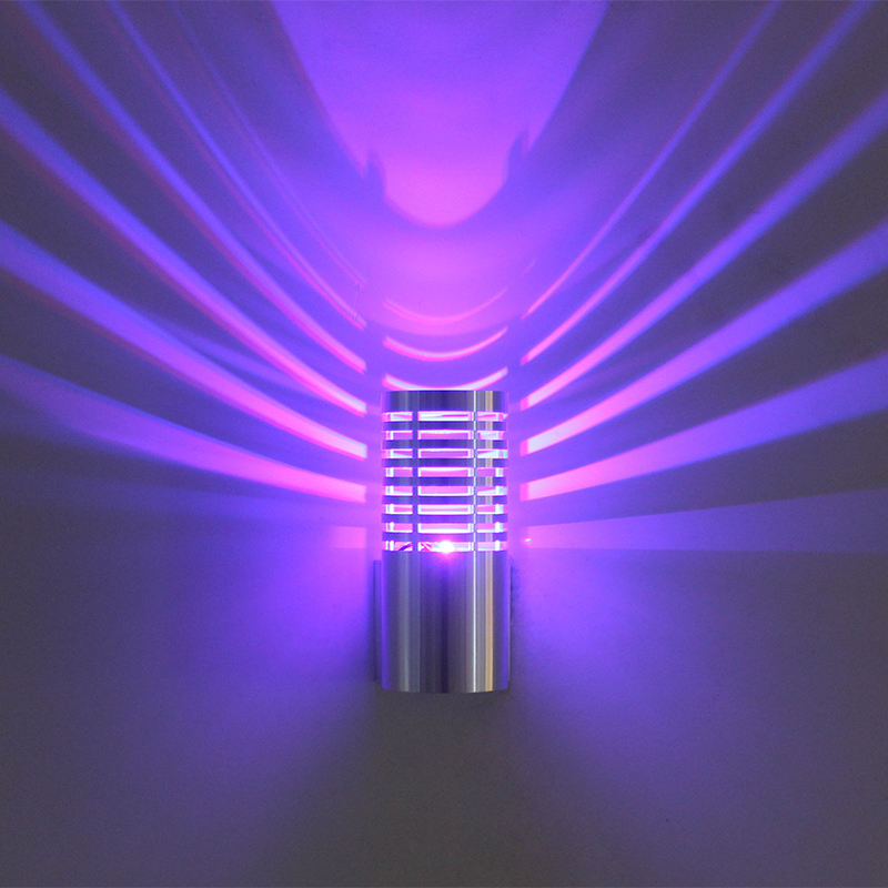 Zylindrische LED-RGB-Wandleuchte für den Innenbereich, 3 W, AC85-265 V, Aluminium, dekorative LED-Wandleuchte für Flur, Treppenhausbeleuchtung, zylindrische LED-RGB-Wandleuchte für den Innenbereich, 3 W, AC85-265 V, Aluminium, dekorative LED-Wandleuchte für Flur und Treppenhaus