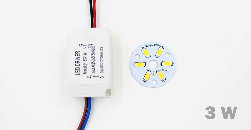 3W 5W 7W 9W 12W 15W 18W 24W SMD5730 Leuchtdiodenchip + Kunststoffgehäuse LED-Treiber-Netzteil für LED-Deckenleuchte