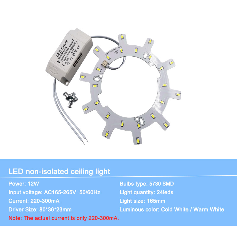 Moderne LED Plafonniers 12-24W Cuisine Source de Lumière Module AC220V Salon Économie D'énergie Plafond Éclairage Rénovation Conseil
