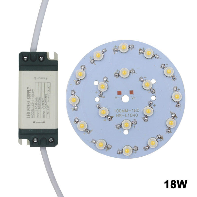 Conductor plástico de la fuente de alimentación de la cáscara del panel LED del tablero del microprocesador del poder más elevado de la estrella de la luz del punto del bulbo de 24W LED