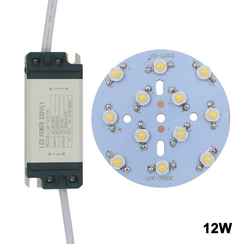 Conductor plástico de la fuente de alimentación de la cáscara del panel LED del tablero del microprocesador del poder más elevado de la estrella de la luz del punto del bulbo de 24W LED