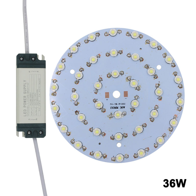 Conductor plástico de la fuente de alimentación de la cáscara del panel LED del tablero del microprocesador del poder más elevado de la estrella de la luz del punto del bulbo de 24W LED