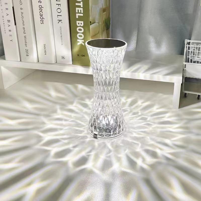 RGB control remoto creativo Rose crystal 16 colores nuevo producto lámpara de escritorio de cristal interior dormitorio luz de noche táctil