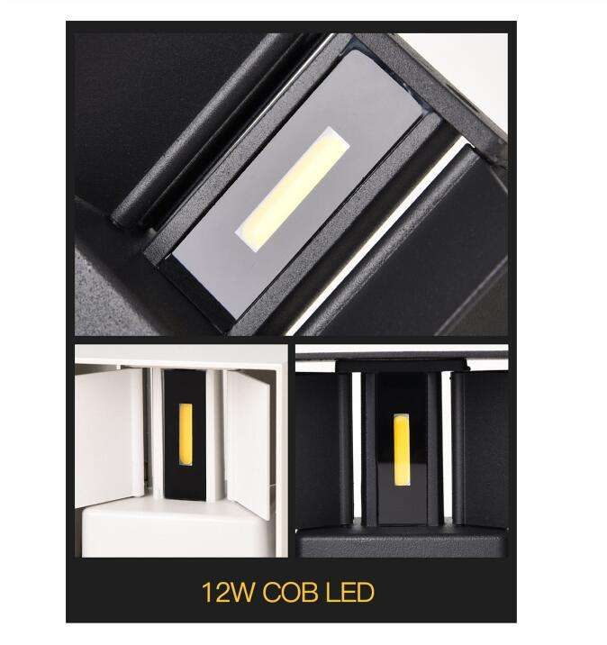 El sensor de movimiento al aire libre 12W ajustable hacia arriba y hacia abajo de la lámpara de pared de aluminio decoran la luz de pared LED