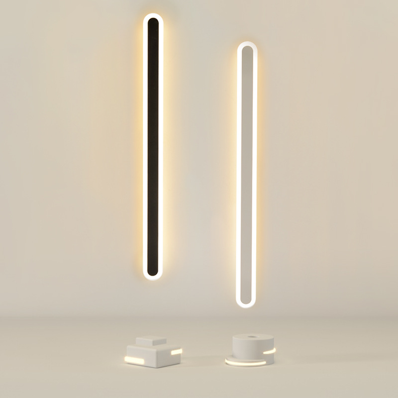 Moderne minimalistische LED-Linien-Wandleuchte, Schlafzimmer, Nachttisch, Sofa, Badezimmer, Spiegel, Hintergrund, dekorative Lampe, Eisen-Acryl-Lichter
