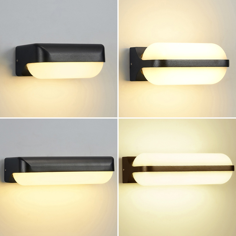 Einmalige, doppelte, wasserdichte LED-Wandleuchte für den Außenbereich, die mit einer LED-Balkonwandlampe ausgestattet ist