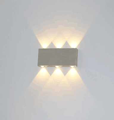 Lámpara de pared rectangular