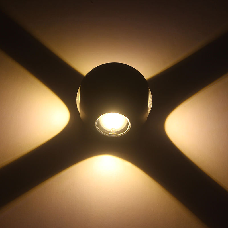 4W Kleine NEUE Ankunfts-Kugelleuchten für den Außenbereich, mehrfarbige Lichter, Außenwandleuchten, Leuchte, LED-Wandleuchte, LED-Wandleuchten