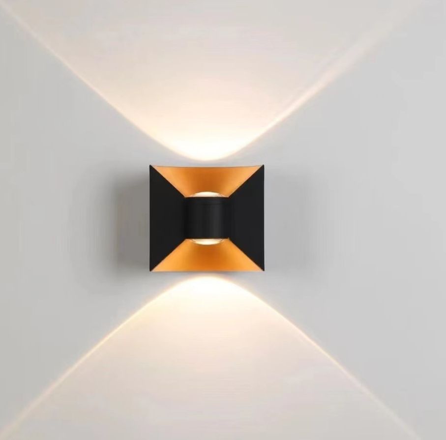Dekorieren Sie moderne, zeitgenössische Garten-Aluminium-Außenwandleuchten mit LED-Wandleuchten, GU10, 360 Grad