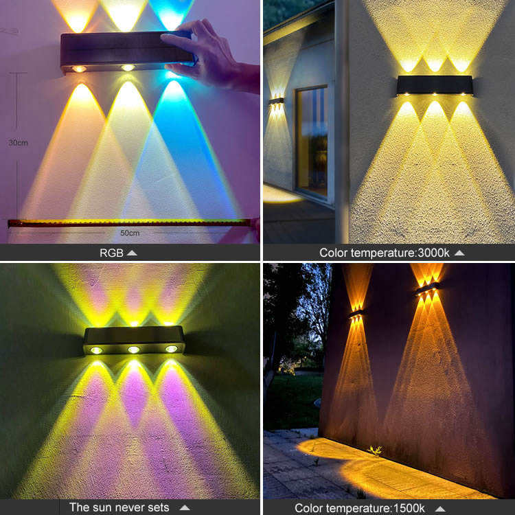 lumière extérieure solaire menée