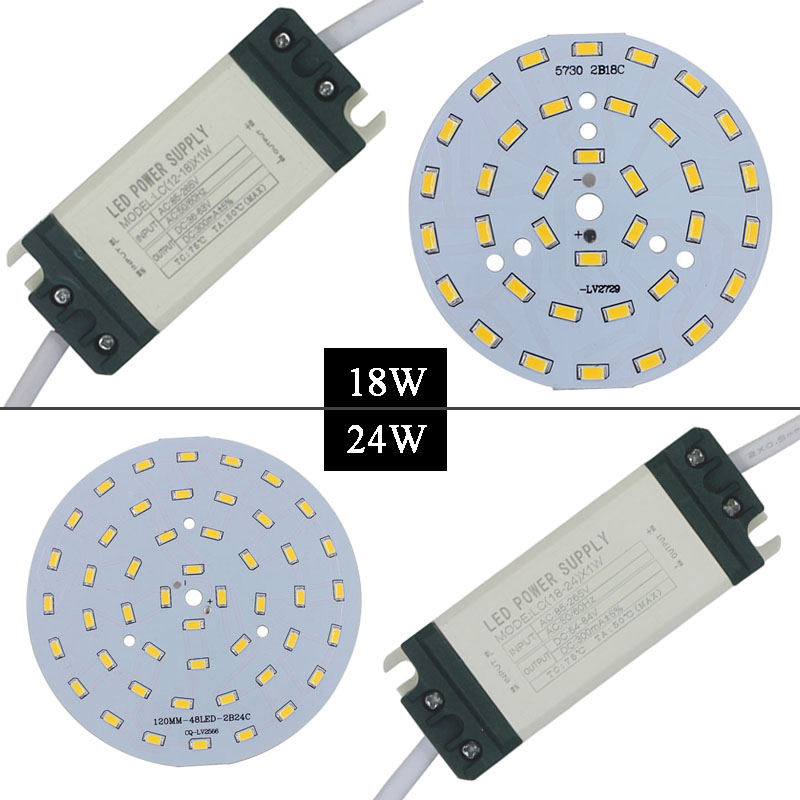 7W SMD5730 Leuchtdiodenchip + Kunststoffgehäuse LED-Treiber-Netzteil für LED-Deckenleuchte
