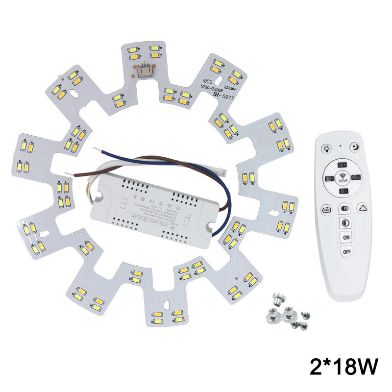 5730 SMD LED iluminación de techo 2.4G WIFI control de conexión de teléfono móvil control remoto para sala de estar cocina luz de techo