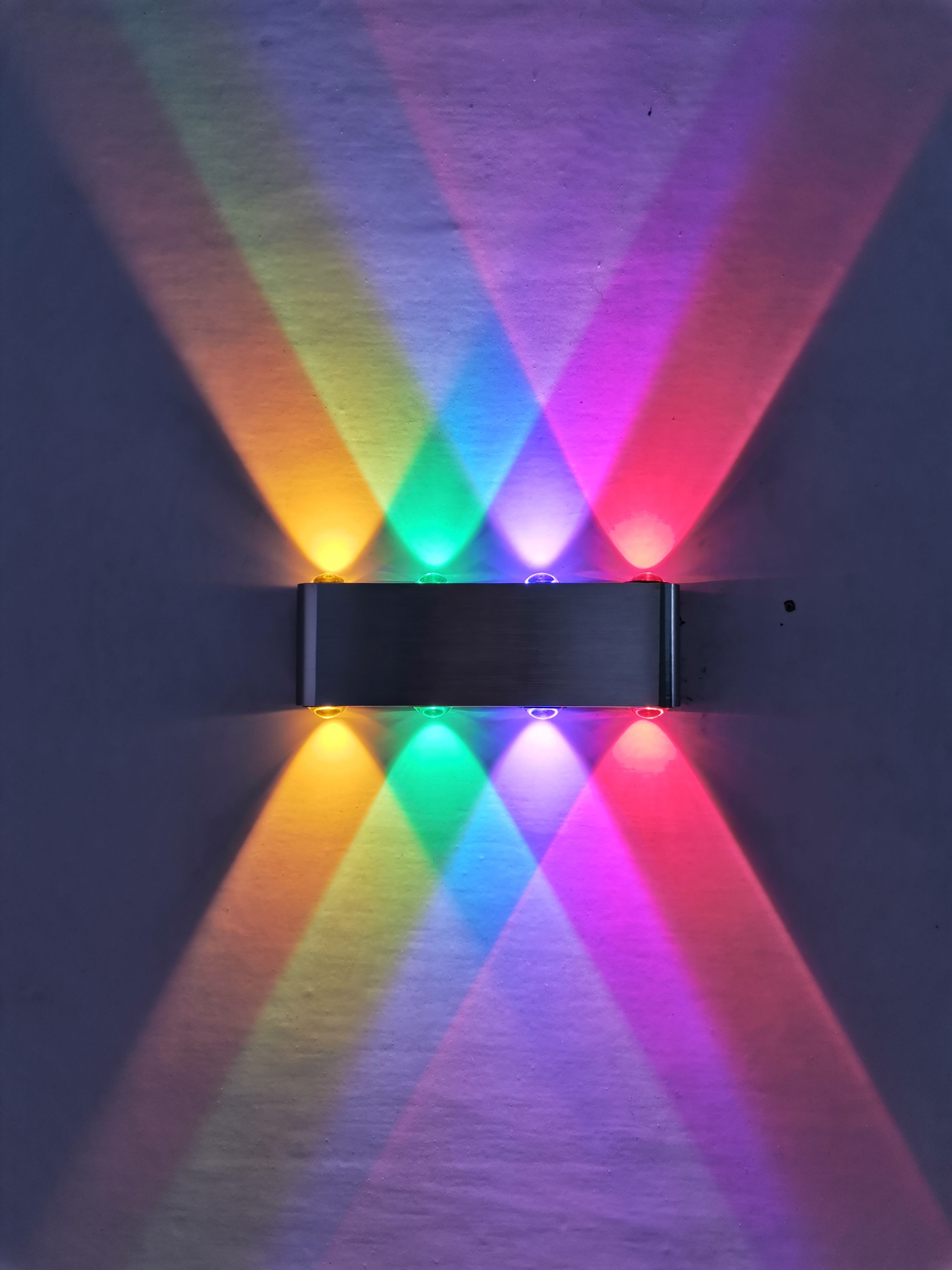 8W Einfaches, energiesparendes Innenlicht im nordischen Stil aus Aluminium, RGB-LED-Wandleuchte, Treppenlicht, Flurlicht