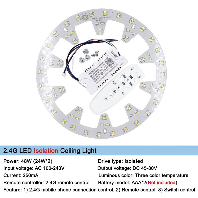 Surface de Source lumineuse de remplacement intelligente 2.4G pour plafond de lustre télécommandé led vers le bas contrôleur de plafonnier
