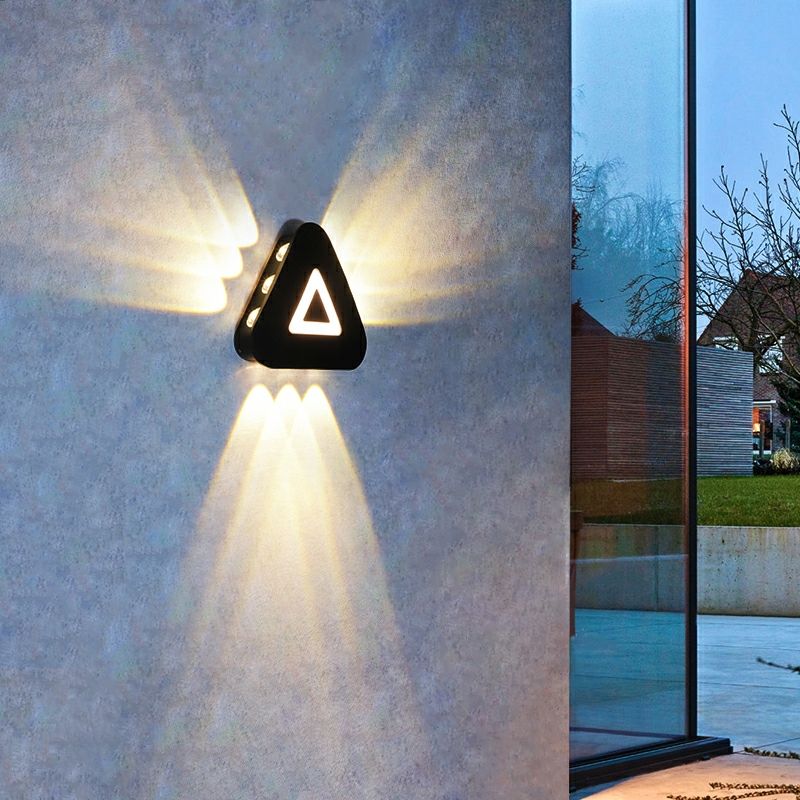Moderne minimalistische dreieckige LED-Wandleuchten im nordischen Stil, Außenwandleuchten für Wohnzimmer, 12 W, AC85-265 V, einfache, ausgefallene Beleuchtung
