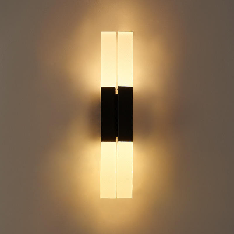 Modernas y sencillas lámparas LED de pared para interiores de 12W, lámpara de noche para dormitorio, iluminación para pasillo, candelabro para sala de estar, luces de pared acrílicas
