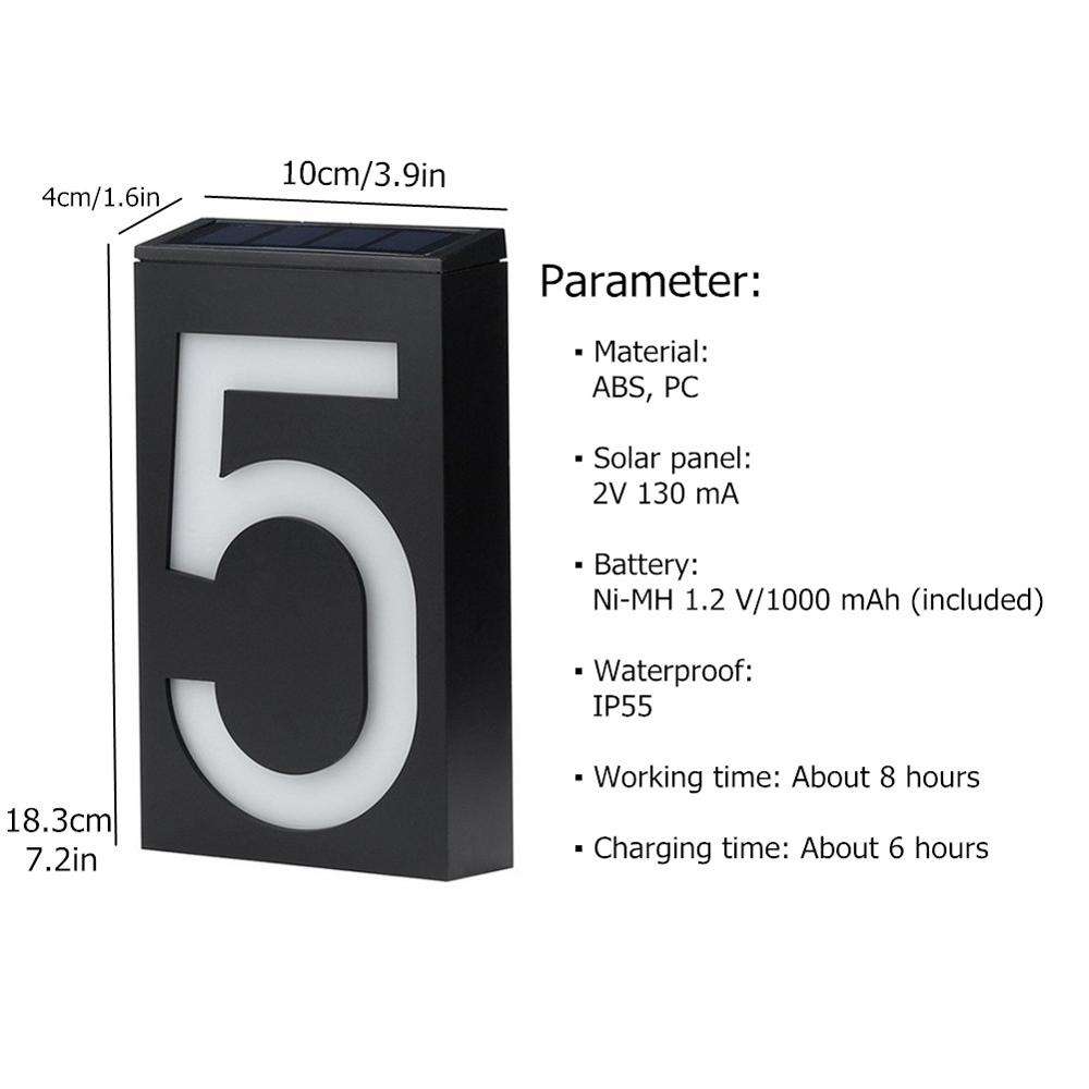 Lumière de numéro de maison