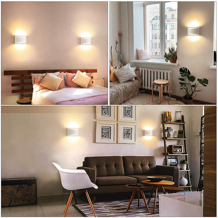 10 W Auf- und Ab-Wandleuchten, gold-silberne LED-Aluminium-Wandleuchte, LED-Wandleuchte für Schlafzimmer-Wohnzimmer-Korridor-Beiseite-Beleuchtung
