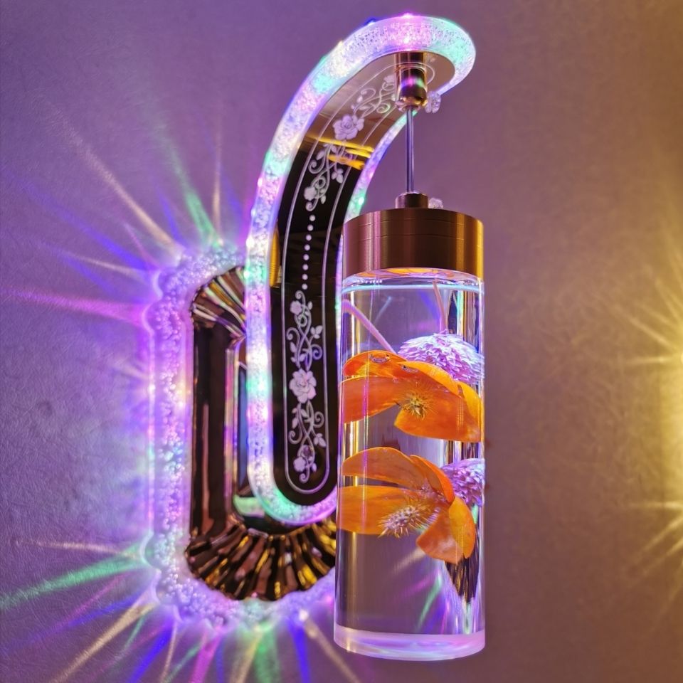 2022 12W LED Innenwandleuchte für Schlafzimmer Nachttischdekoration echte Blume Wandleuchte Treppenlampe Nachtlampe für Wohnzimmer