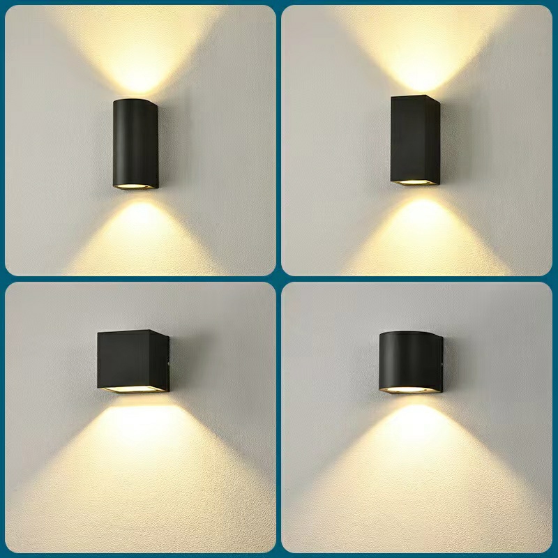 Solar Licht Outdoor Wand Lampe Garten Up Down Wasserdichte Aluminium Sonnenlicht Wandleuchte Lampe Solar LED Licht Im Freien