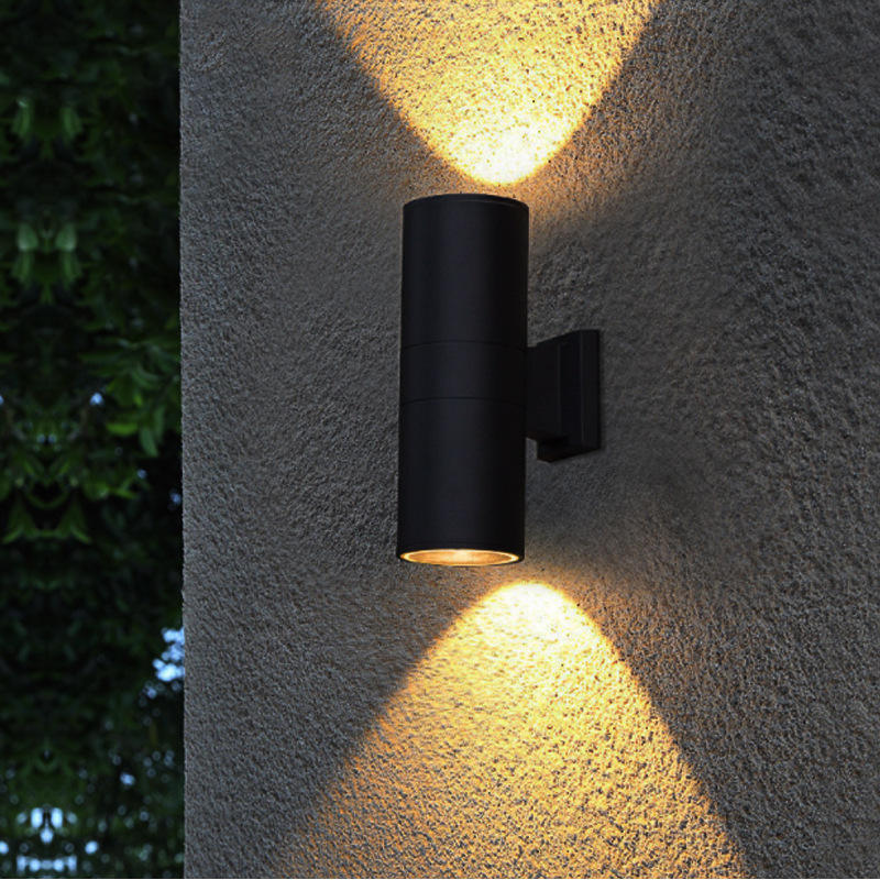 Veranda-Lampe mit zwei Köpfen für den Außenbereich, Zylinder
