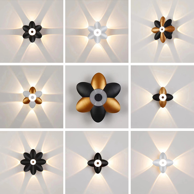 LED Außenwandleuchte Up Down Dekoration Spotlight Lotus Villa Korridor Balkon Korridor Hintergrund Wandleuchte