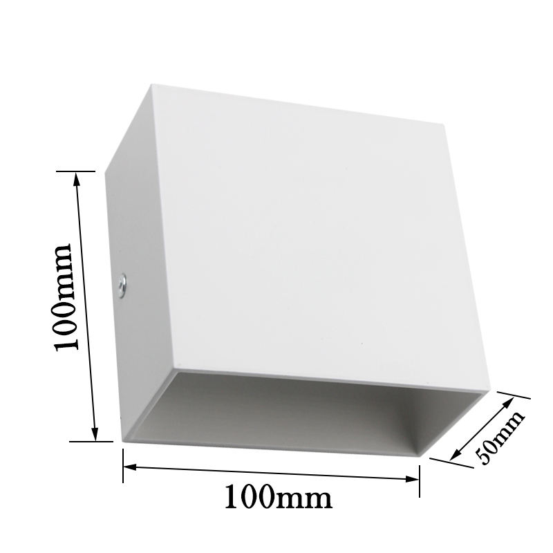 Aplique de pared LED arriba y abajo Cube CoB 6W