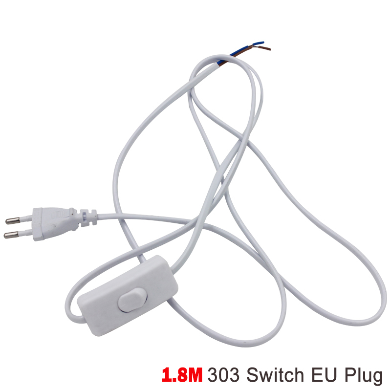 Cavo di linea 303/304/317/301 Cavo di alimentazione dimmer/Interruttore a doppio pulsante Spina europea Cavo per lampadina a LED/Luce da tavolo Luminary USA