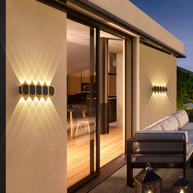 6W 12W LED Wandleuchte Outdoor Wasserdicht IP65 Veranda Garten Wandleuchte Innen Schlafzimmer Nachttisch Dekoration Beleuchtung Lampen Aluminium