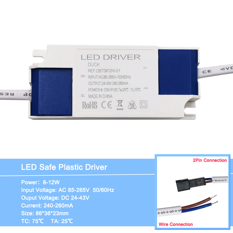 1-36W LED-Beleuchtungstransformatoren Netzteil AC100-240V Hochwertiger LED-Konstantstrom-Treiberadapter 300mA für LED-Leuchten