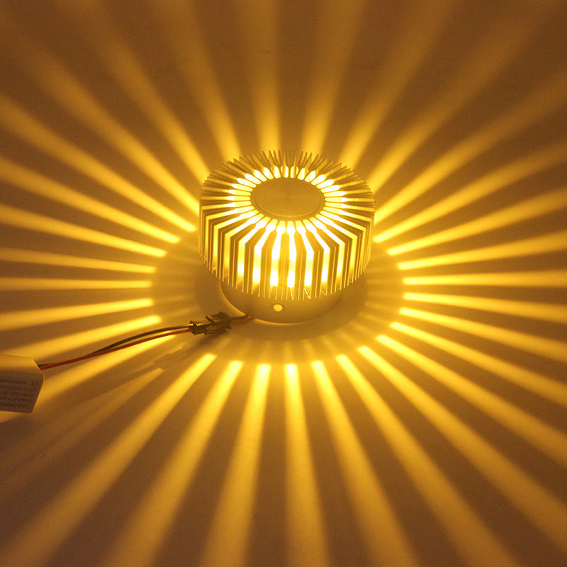 Hochwertige, an der Wand montierte RGB-Montage-Sonnenblumen-Treppen-LED-Wandleuchte