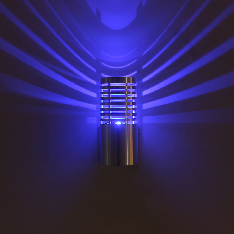 Zylindrische LED-RGB-Wandleuchte für den Innenbereich, 3 W, AC85-265 V, Aluminium, dekorative LED-Wandleuchte für Flur, Treppenhausbeleuchtung, zylindrische LED-RGB-Wandleuchte für den Innenbereich, 3 W, AC85-265 V, Aluminium, dekorative LED-Wandleuchte für Flur und Treppenhaus
