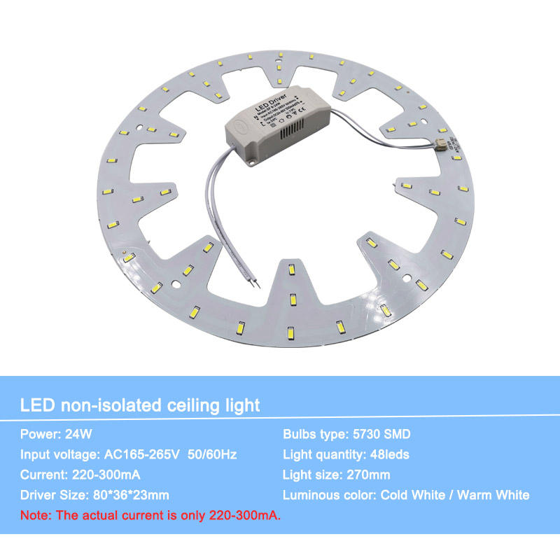 Moderne LED Plafonniers 12-24W Cuisine Source de Lumière Module AC220V Salon Économie D'énergie Plafond Éclairage Rénovation Conseil