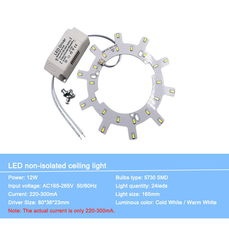 Moderne LED Plafonniers 12-24W Cuisine Source de Lumière Module AC220V Salon Économie D'énergie Plafond Éclairage Rénovation Conseil