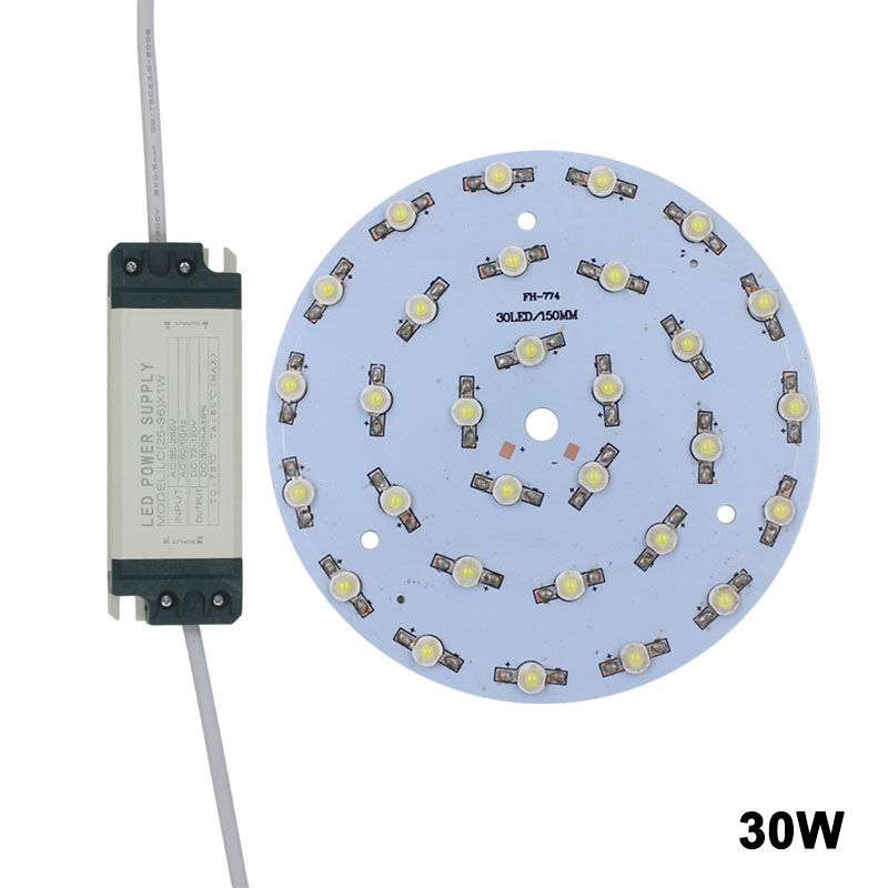 Conductor plástico de la fuente de alimentación de la cáscara del panel LED del tablero del microprocesador del poder más elevado de la estrella de la luz del punto del bulbo de 24W LED