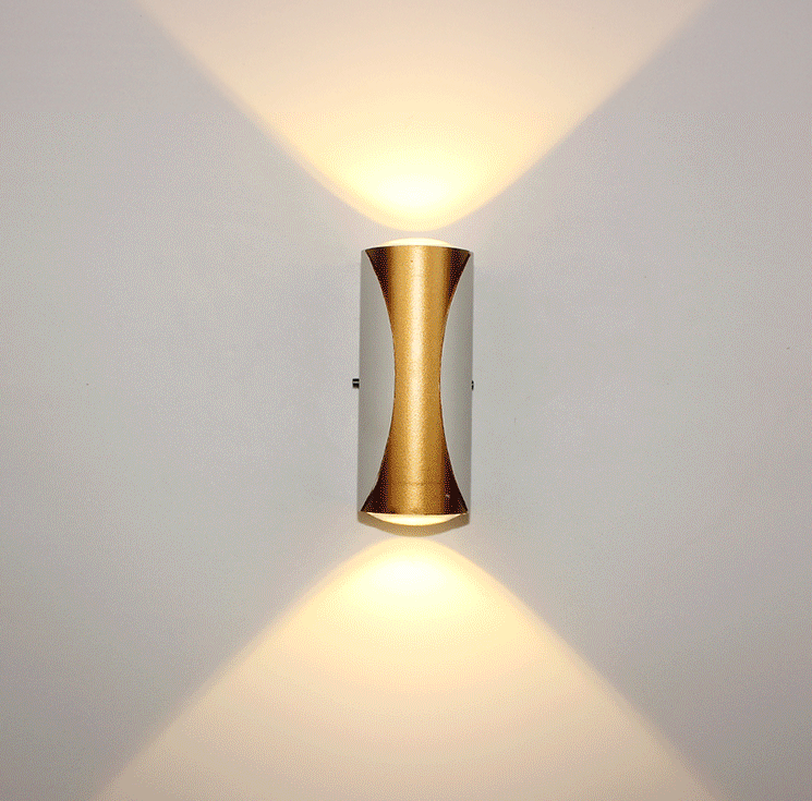 LED-Wandleuchte, IP65, Aluminium, moderne Oberflächenmontage, Innen- und Außenleuchte, Landschaftsgarten-Wandleuchte, 360 Grad