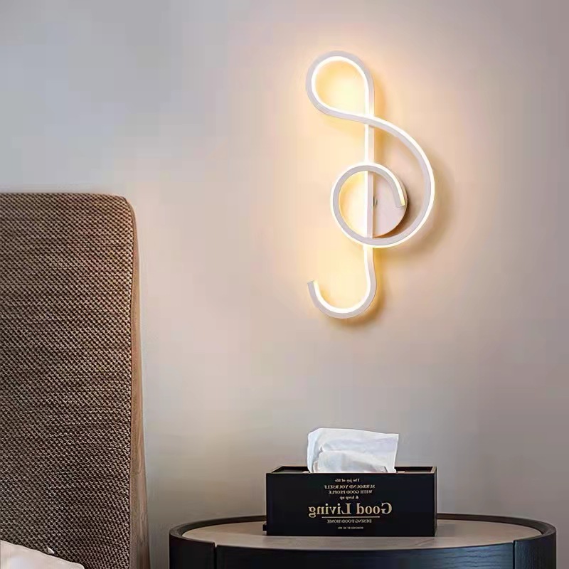 Indoor Interior 22W Muziek LED Wandlamp Open en neer Aluminium Versieren Wandkandelaar Boerderij Wandlamp Slaapkamer Creatief