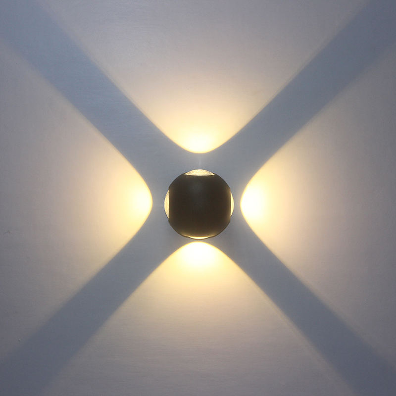 4W Kleine NEUE Ankunfts-Kugelleuchten für den Außenbereich, mehrfarbige Lichter, Außenwandleuchten, Leuchte, LED-Wandleuchte, LED-Wandleuchten